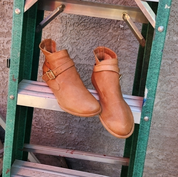 House‎ Of Harlow 1960 Holli Ankle Boot Tan Leather Buckle Strap - Picture 2 of 10